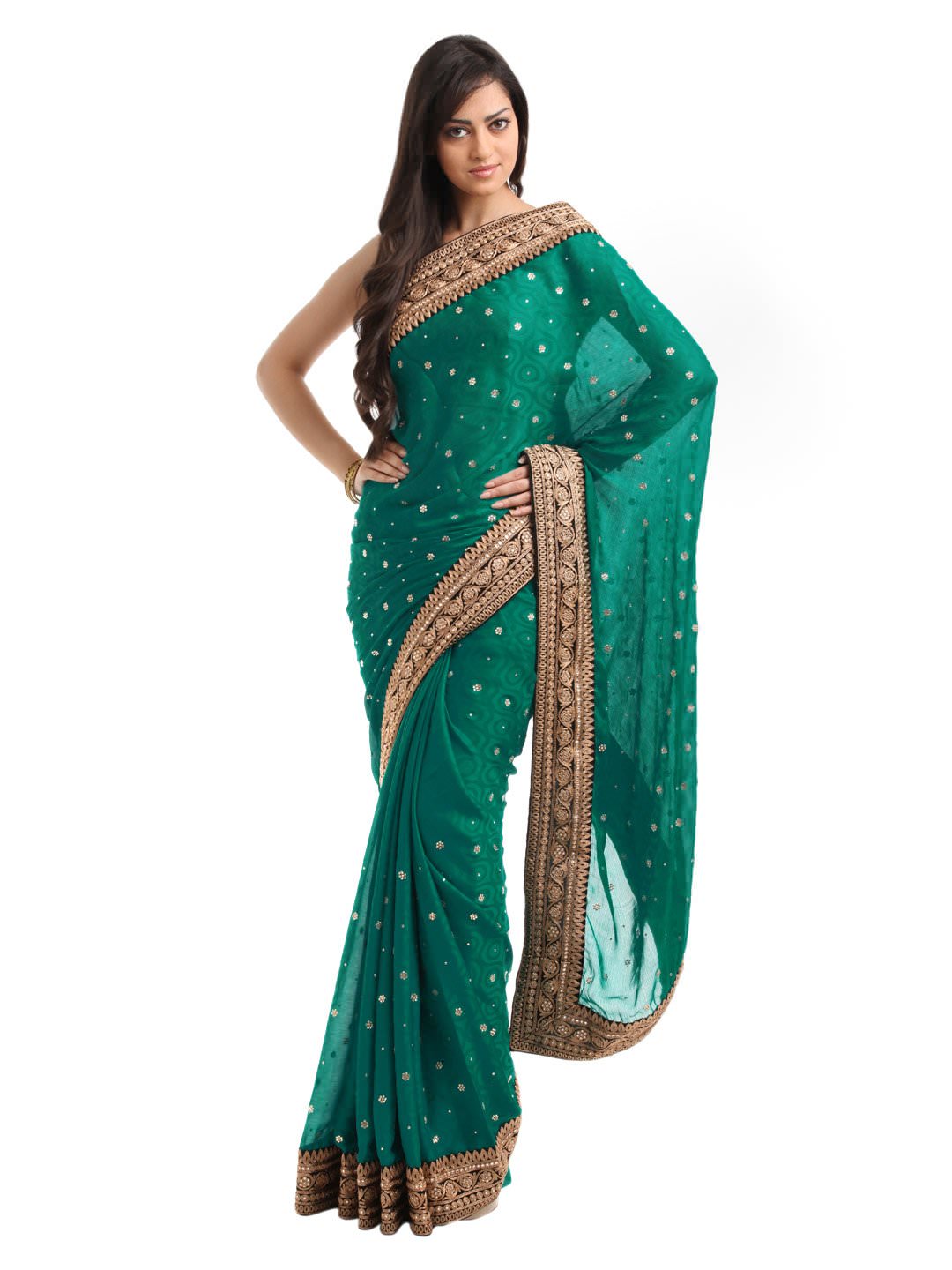 Manufacturers Exporters and Wholesale Suppliers of Green Saree New Delhi Delhi